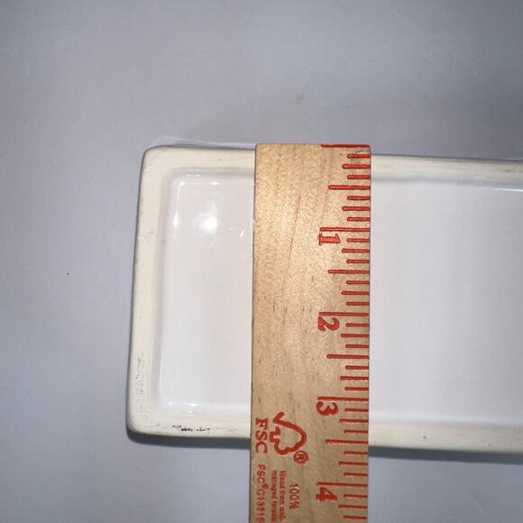 Mudpie Eat Drink and Be Berry Ceramic Rectangle Double Handle Tray 12" x 3.5" - Picture 5 of 8